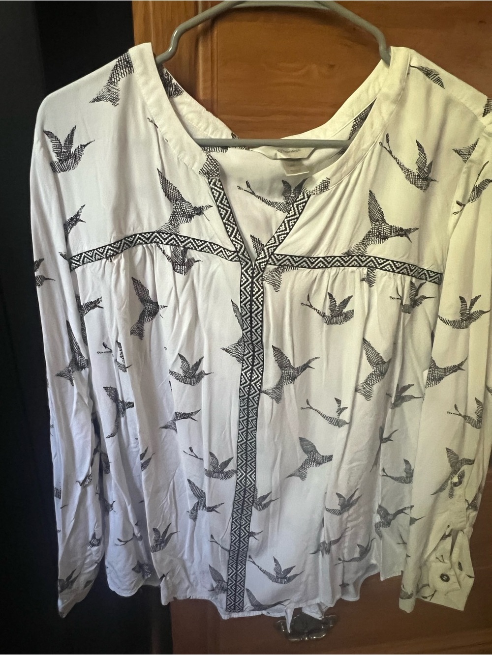 CJ Banks White and Black Printed Women's Chemise